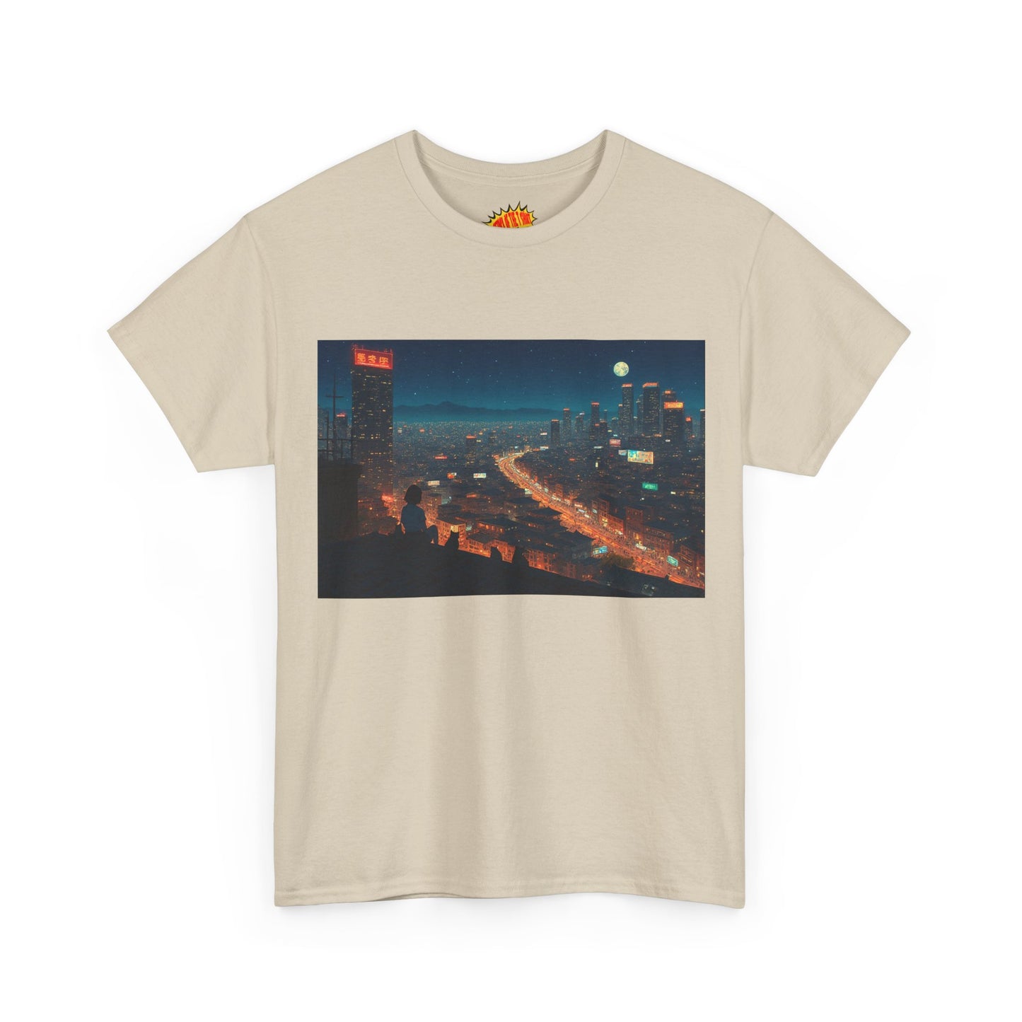 Anime Night Cityscape w/Cats T-Shirt *Multiple Colors*