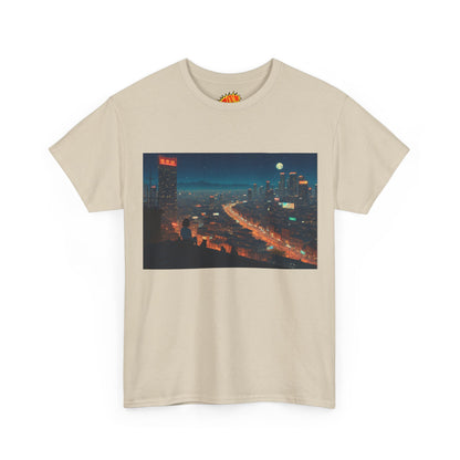 Anime Night Cityscape w/Cats T-Shirt