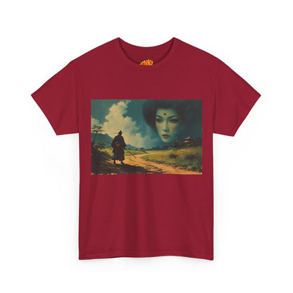 Walking Samurai w/Sky Geisha Woman T-Shirt