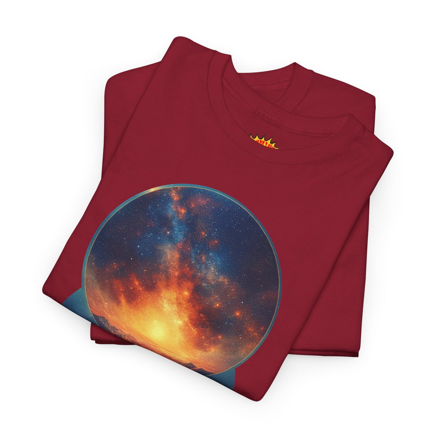 Round Cosmic Galaxy Graphic Art Tee Shirt *Multiple Colors*