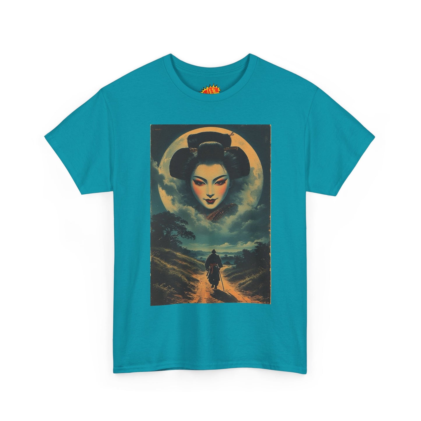 Walking Samurai w/Geisha Moon T-Shirt *Multiple Colors*
