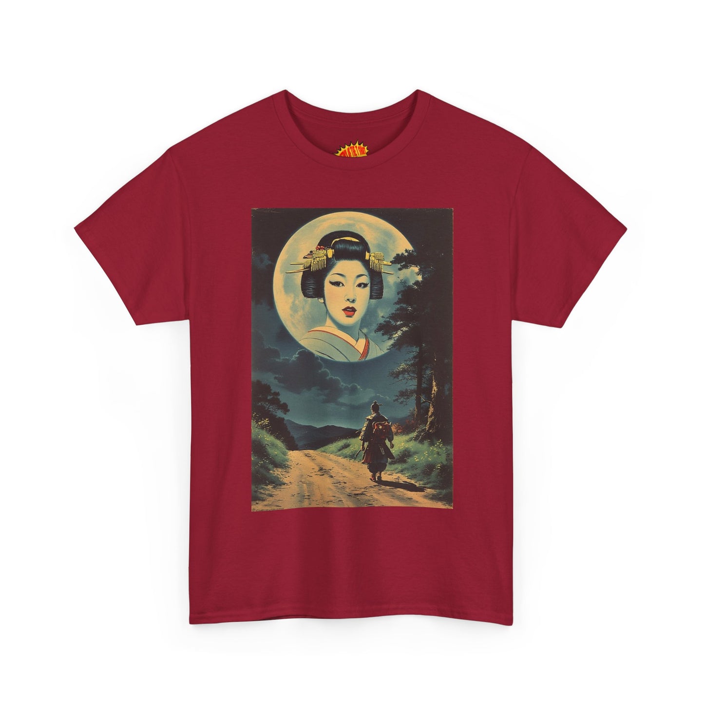 Night Traveller w/Full Moon Geisha Woman T-Shirt *Multiple Colors*