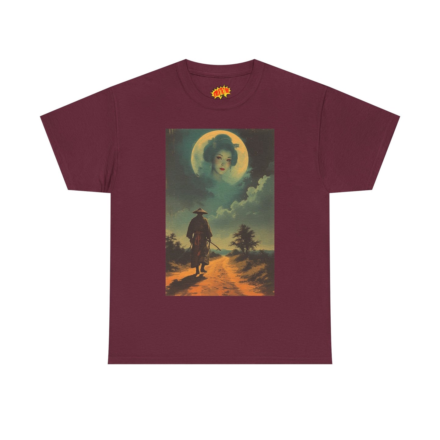Walking Samurai w/Full Moon Woman T-Shirt *Multiple Colors*