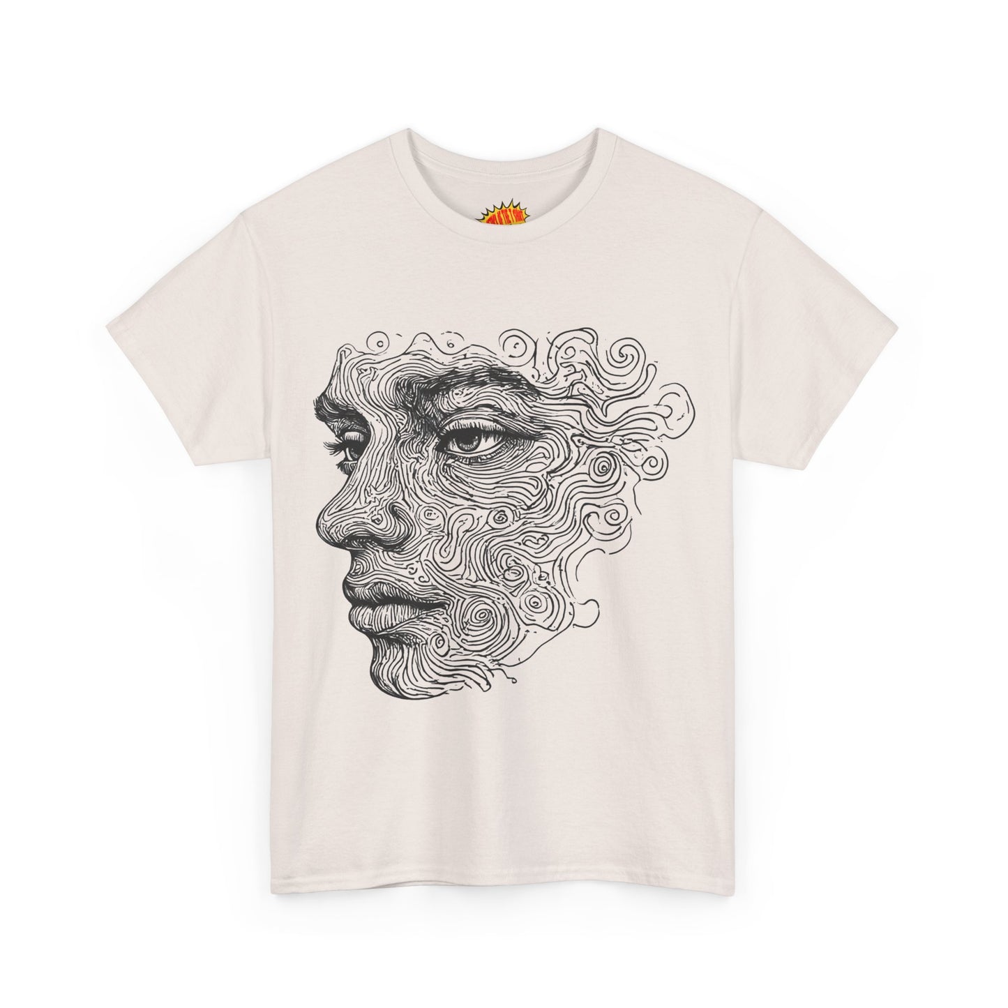 Human Face Silhouette Line Drawing Graphic Art Tee Shirt *Multiple Colors*