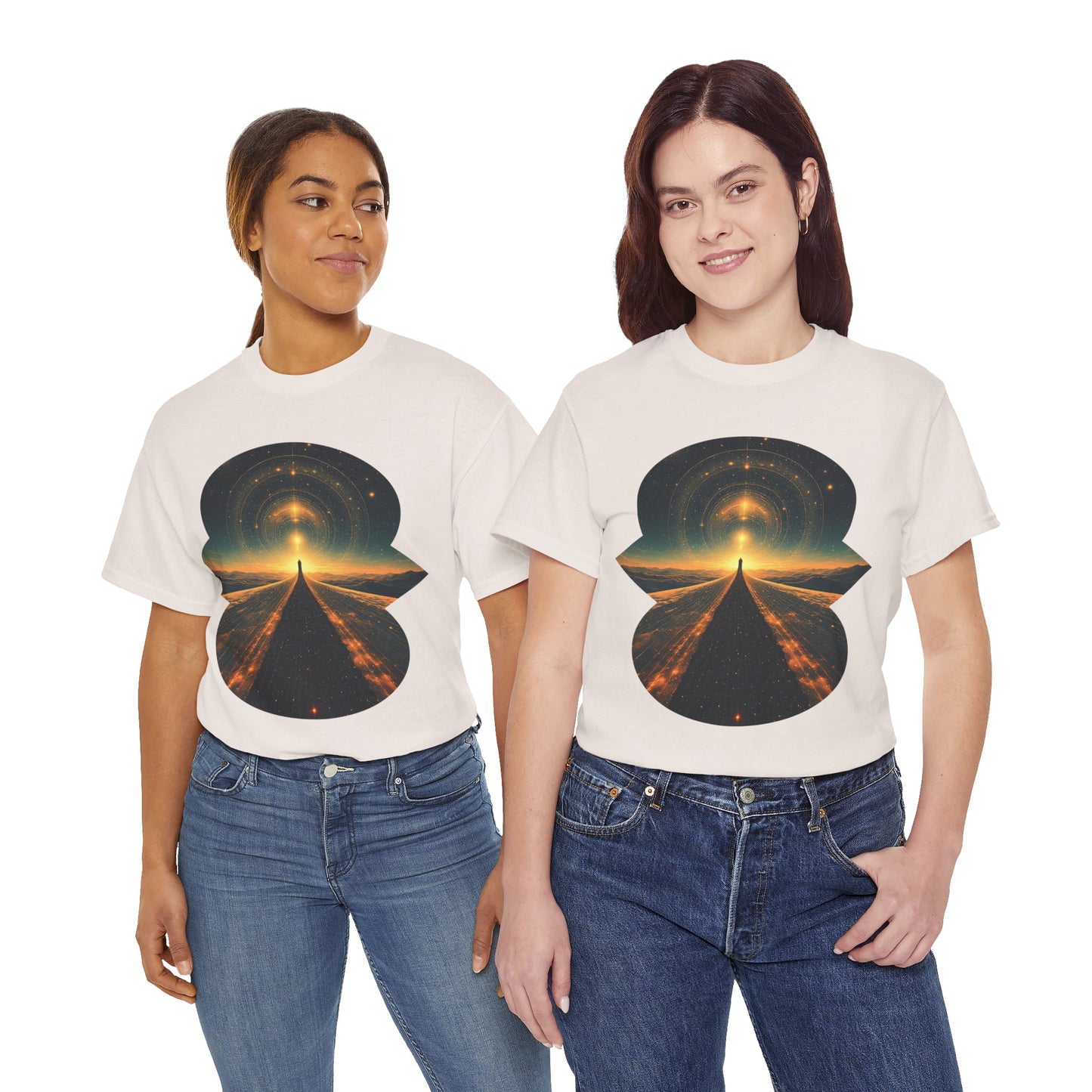 Cosmic Path Space Graphic Art Tee Shirt *Multiple Colors*