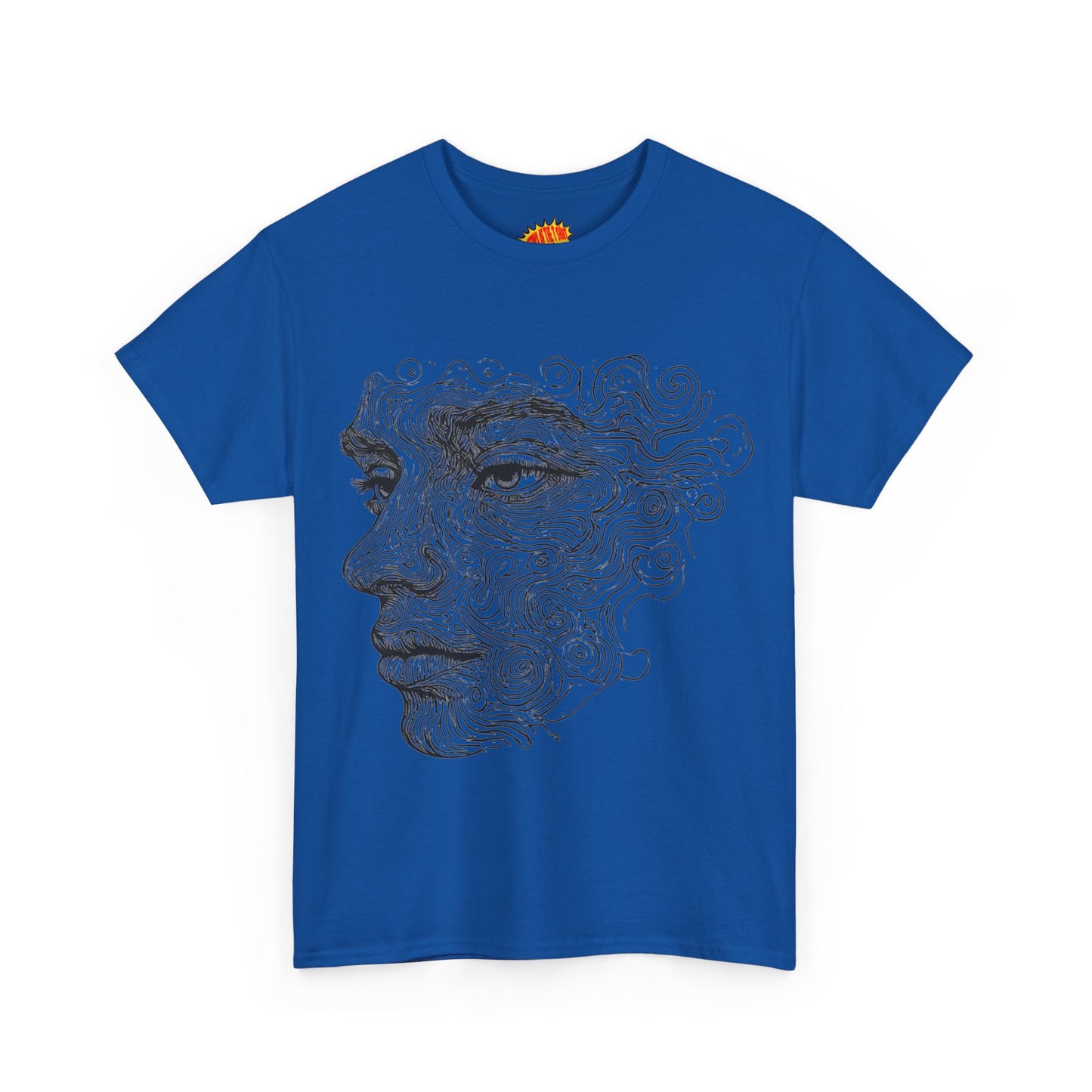Human Face Silhouette Line Drawing Graphic Art Tee Shirt *Multiple Colors*