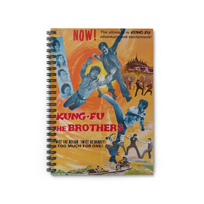Kung Fu The Brothers - Vintage Movie Poster Notebook