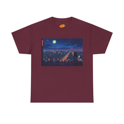 Anime Neon Cityscape w/Cats T-Shirt