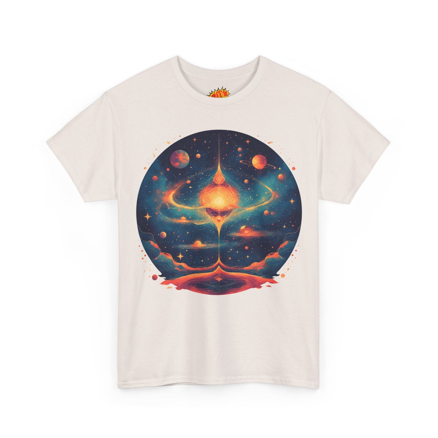 Round Galaxy w/Planets Graphic Tee Shirt *Multiple Colors*