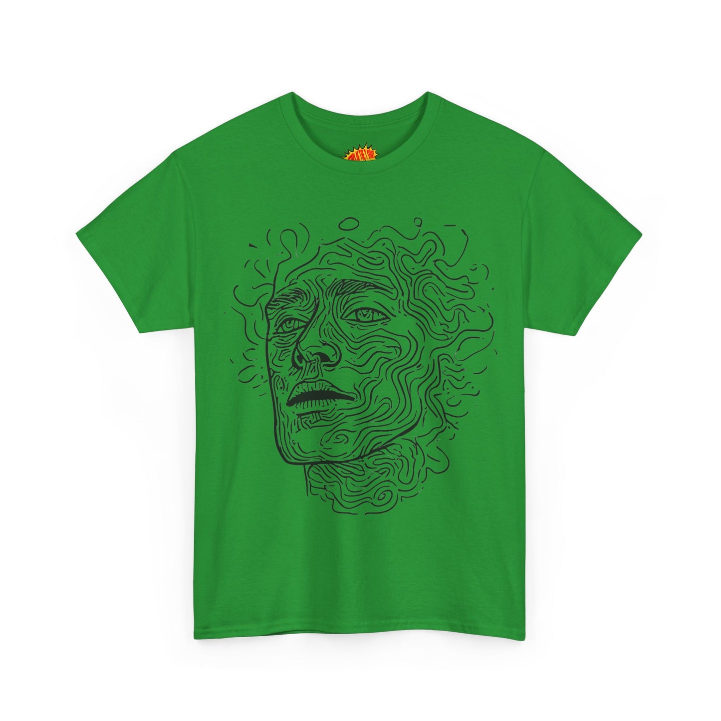 Human Face Line Drawing Portrait Graphic Art Tee Shirt *Multiple Colors*