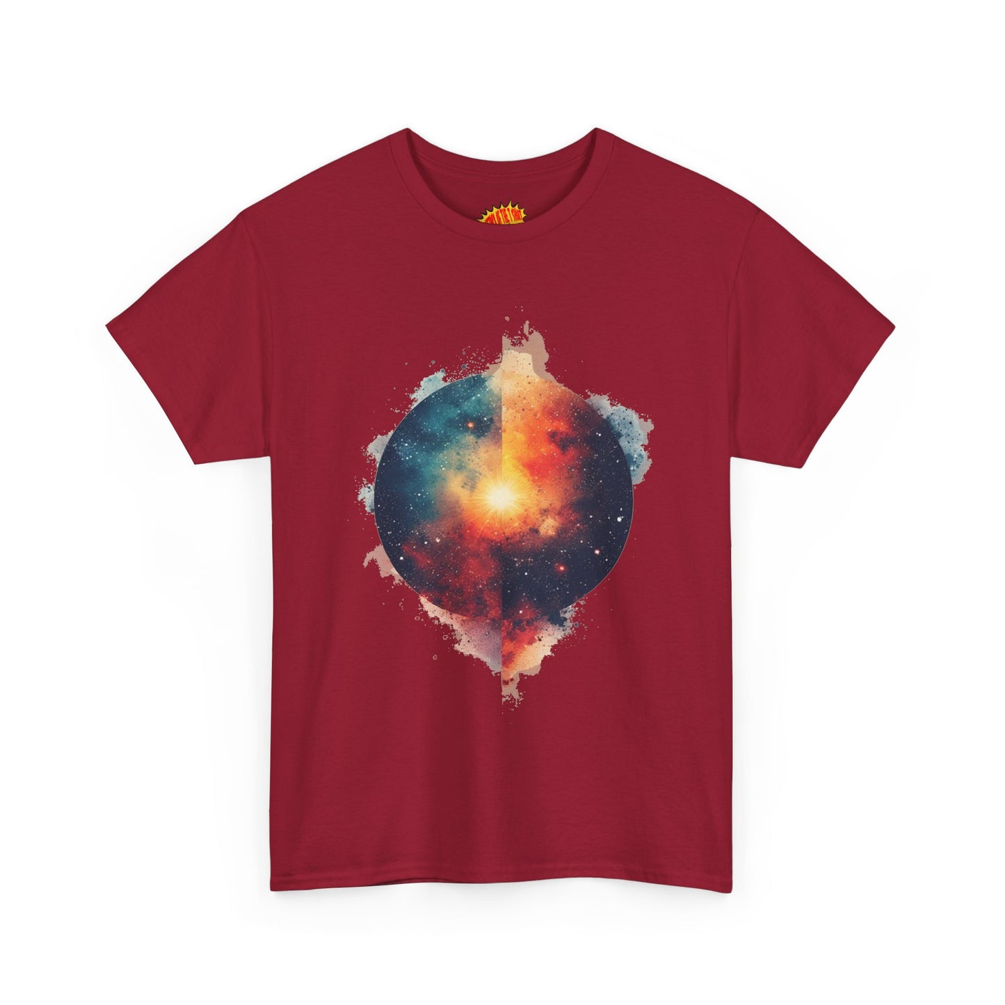 Round Galaxy w/Nebula Graphic Art Tee Shirt *Multiple Colors*