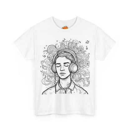 Line Drawing Portrait Graphic Music Art Tee Shirt