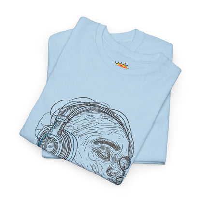 Line Drawing Portrait Graphic Music Art Tee Shirt