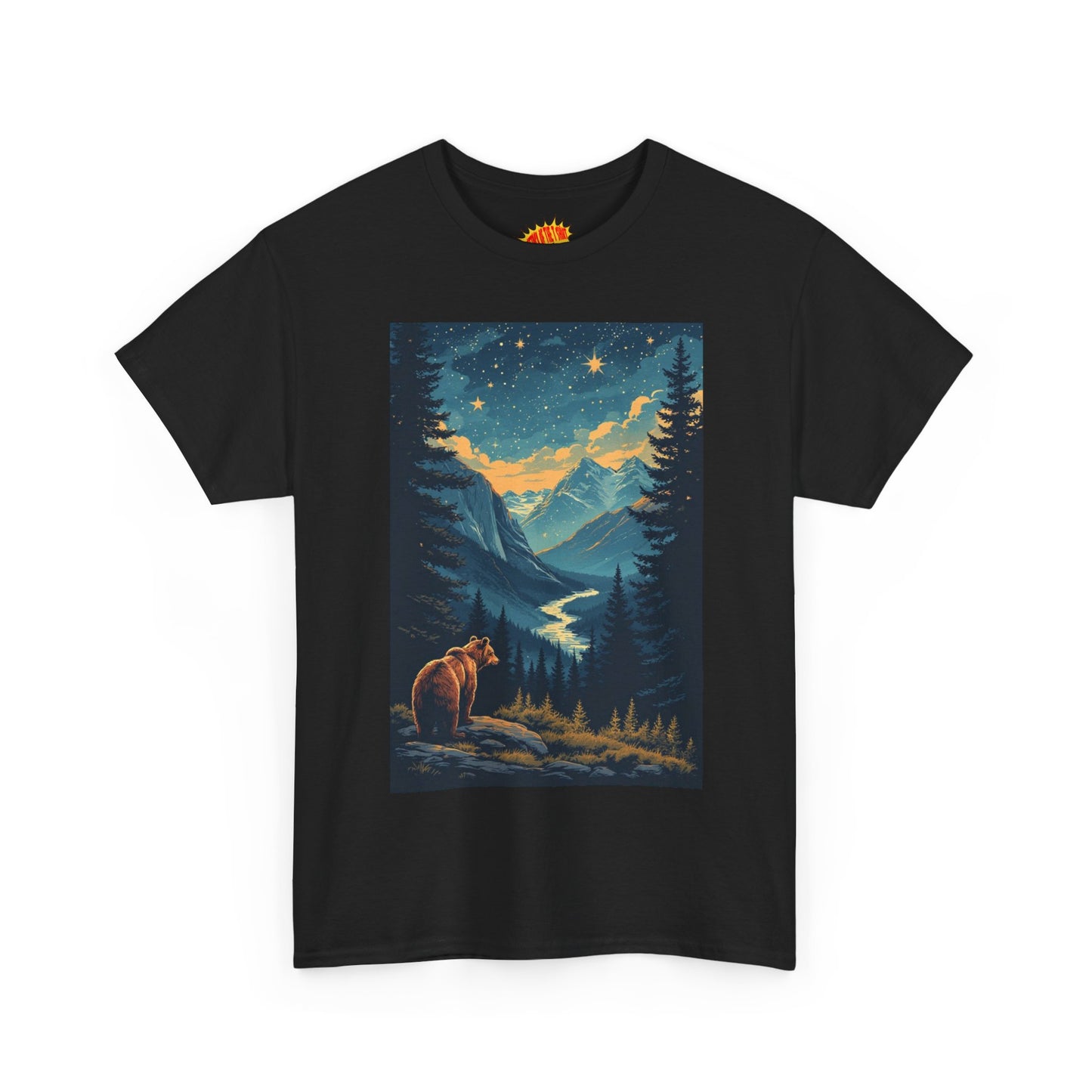 Mountain Valley Bear Night Scene T-Shirt *Multiple Colors*