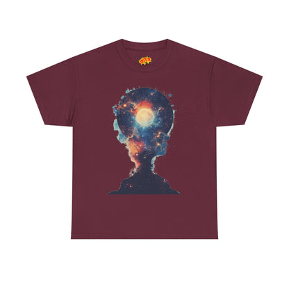 Abstract Galaxy Nebula Art w/Face Graphic Tee Shirt