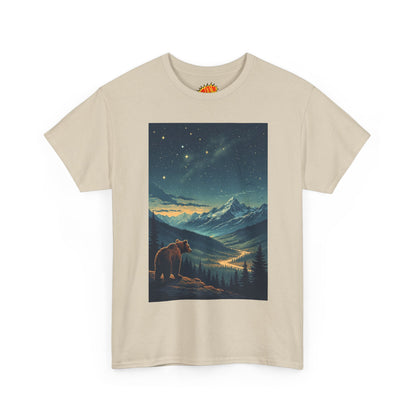 Mountain Bear Aurora Scene T-Shirt