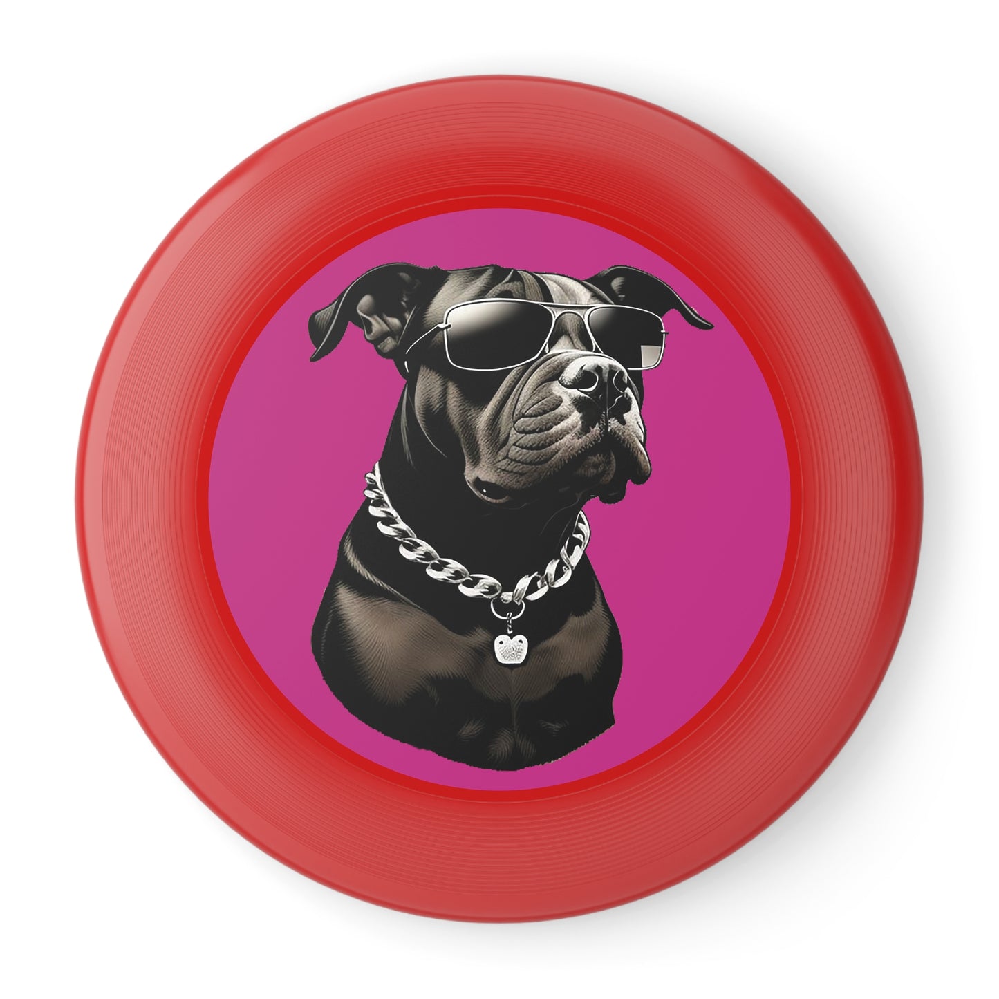 Dog with Sunglasses Frisbee