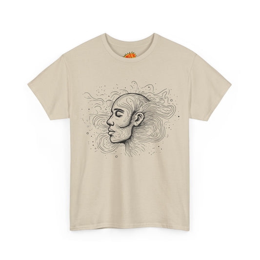 Line Drawing Graphic Art Face Tee Shirt *Multiple Colors*