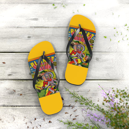 Planet Comics #2 Flip Flops Yellow *Multiple Sizes Available*