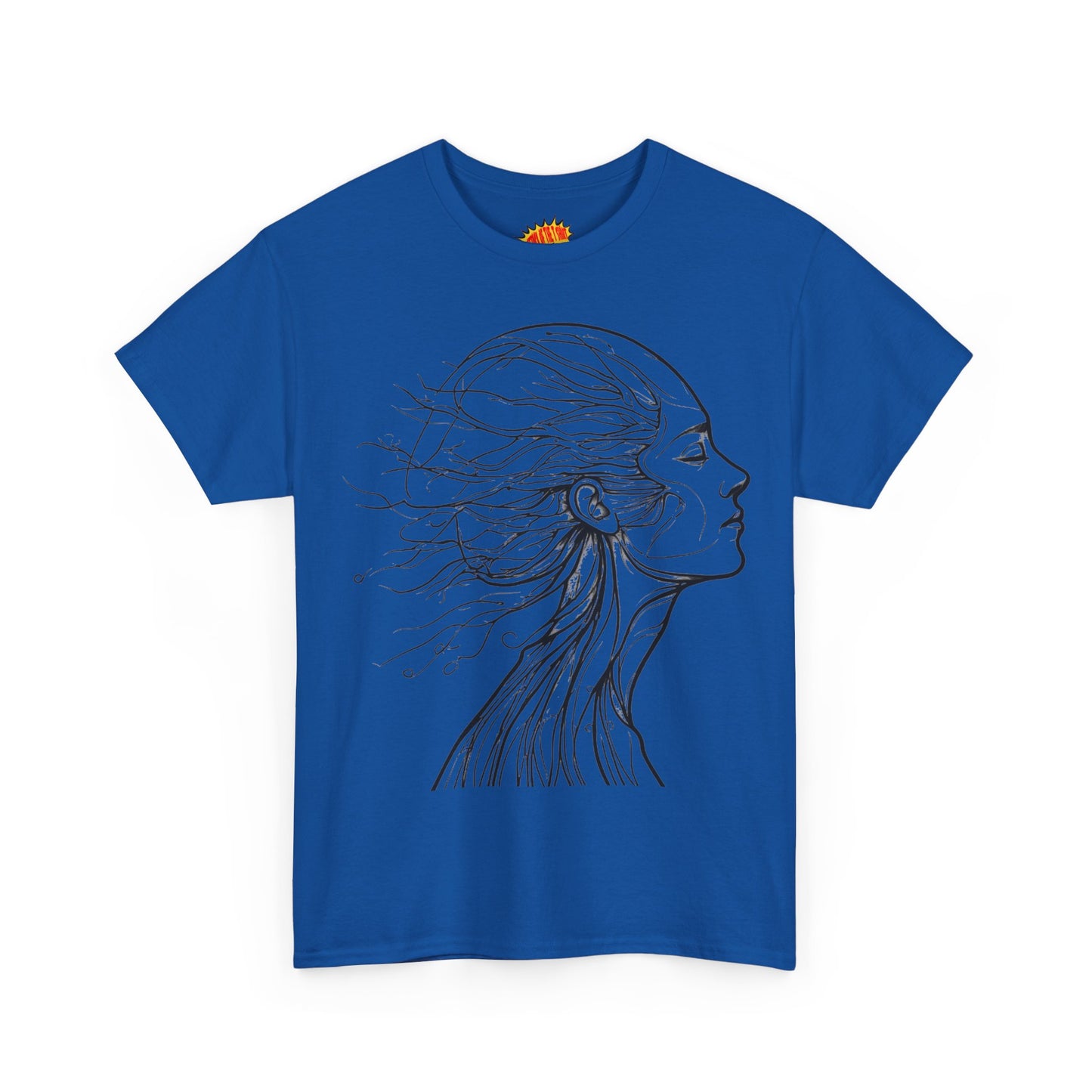 Flowing Line Drawing Face Graphic Art Tee Shirt *Multiple Colors*