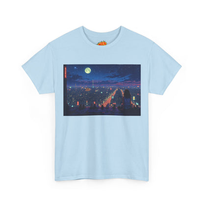 Anime Neon Cityscape w/Cats T-Shirt