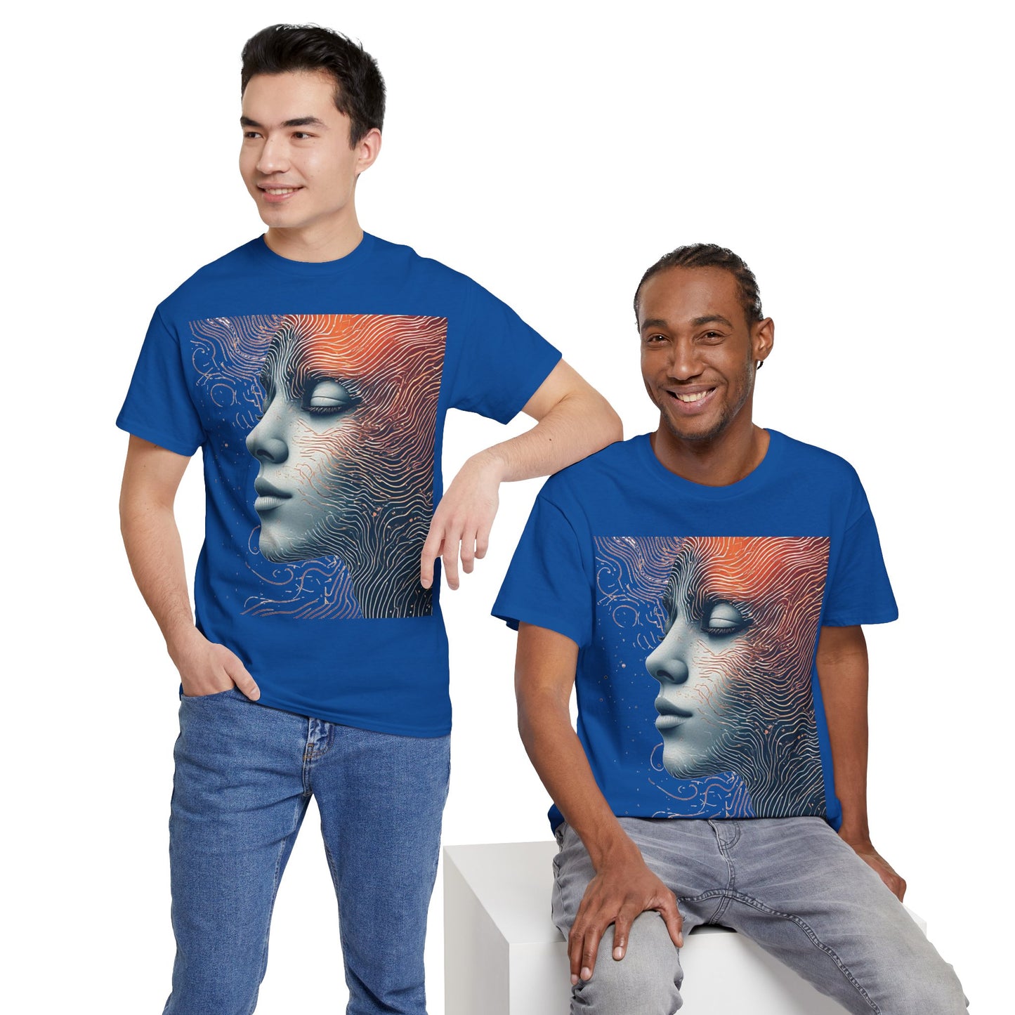 Graphic Art Face Tee Shirt *Multiple Colors*