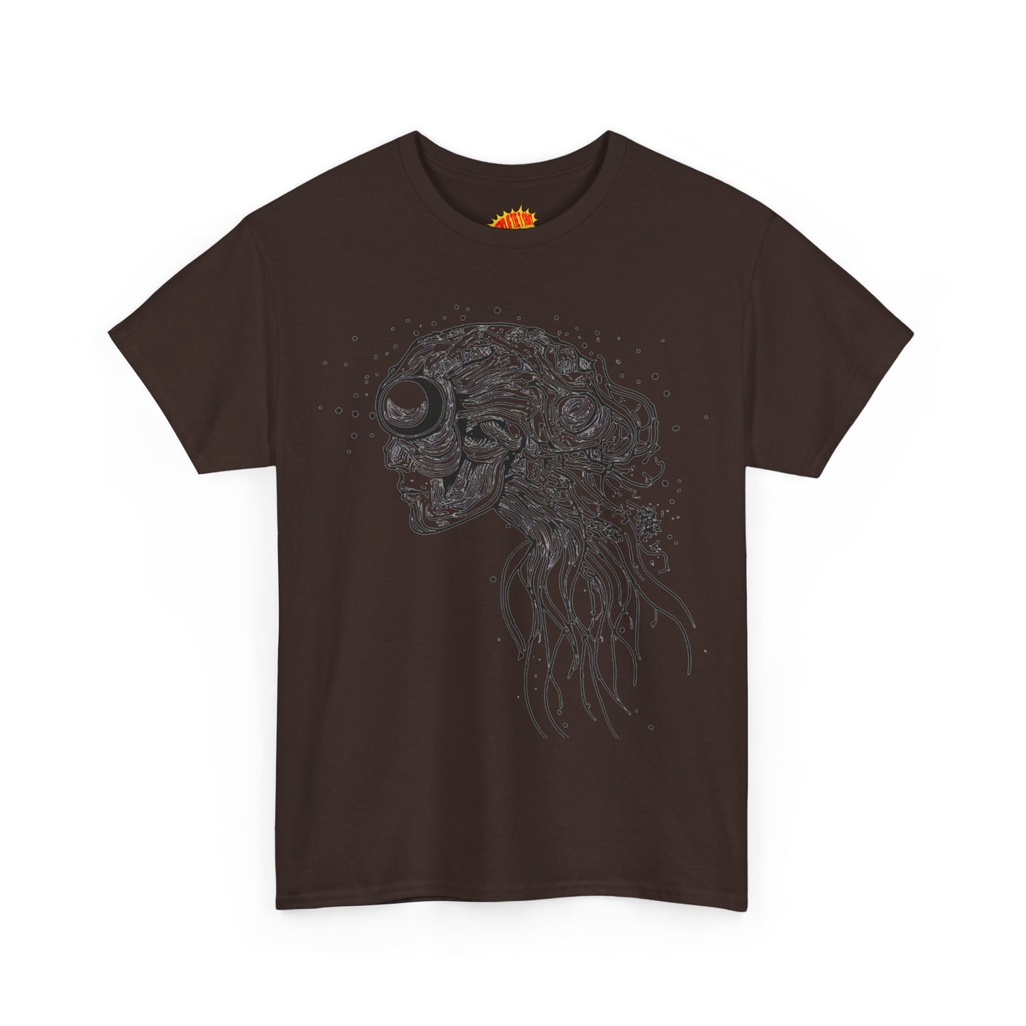 Humanoid Line Drawing Face Graphic Art Tee Shirt *Multiple Colors*