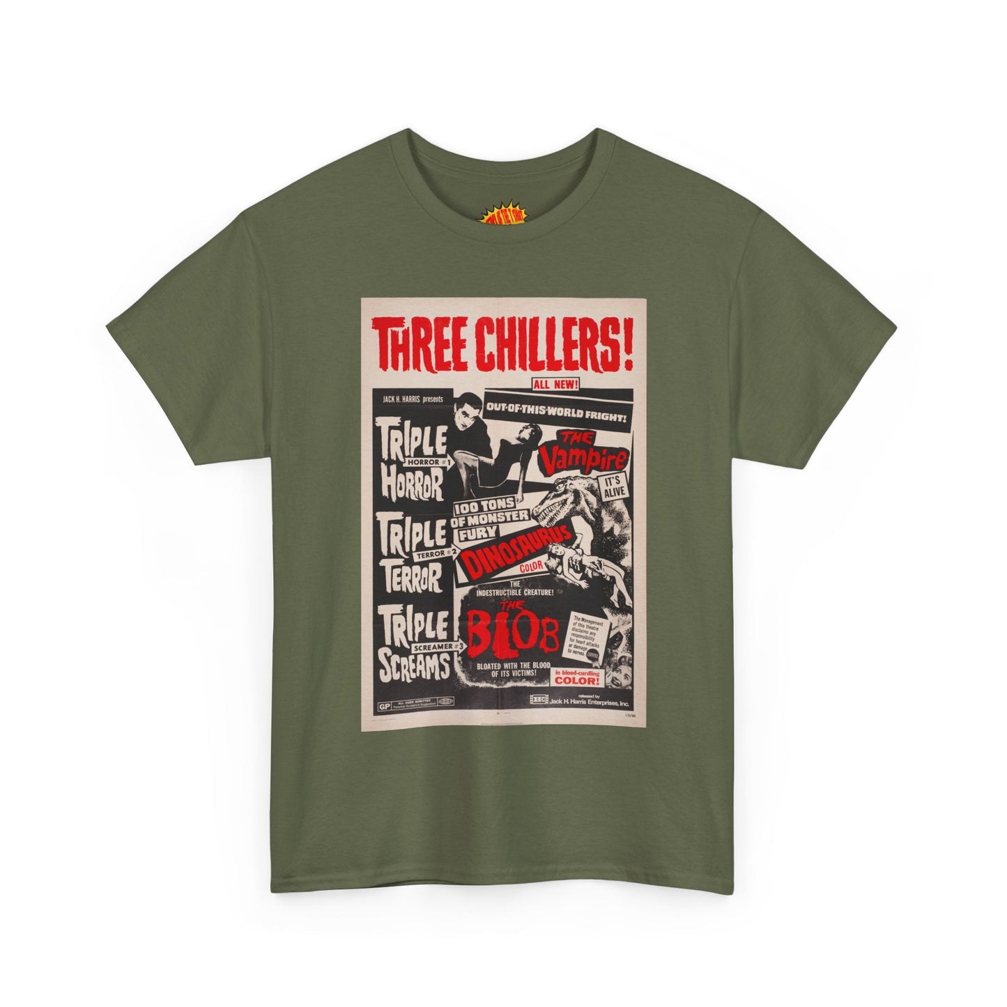Three Chillers Movie Poster T-Shirt *Multiple Colors*
