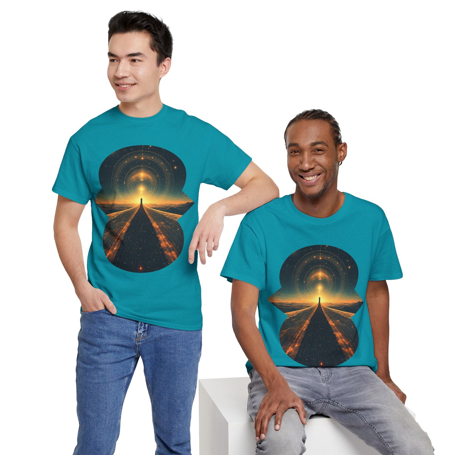 Cosmic Path Space Graphic Art Tee Shirt *Multiple Colors*