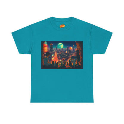 Anime Cityscape Scene w/Cats T-Shirt