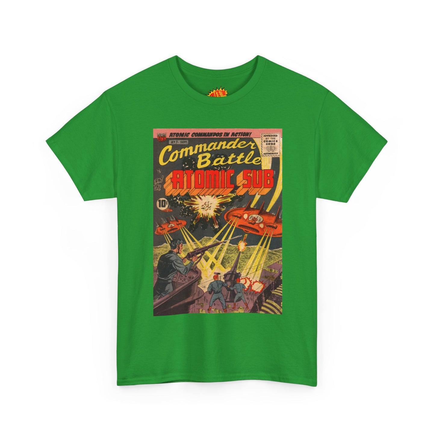 Commander Battle Atomic Sub No. 7 Comic Tee Shirt *Multiple Colors*