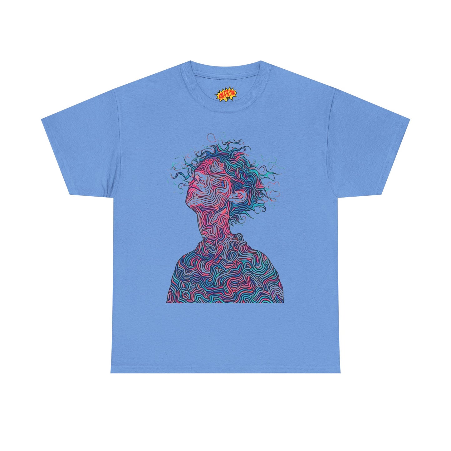Line Drawing Multicolor Human Graphic Art Tee Shirt *Multiple Colors*