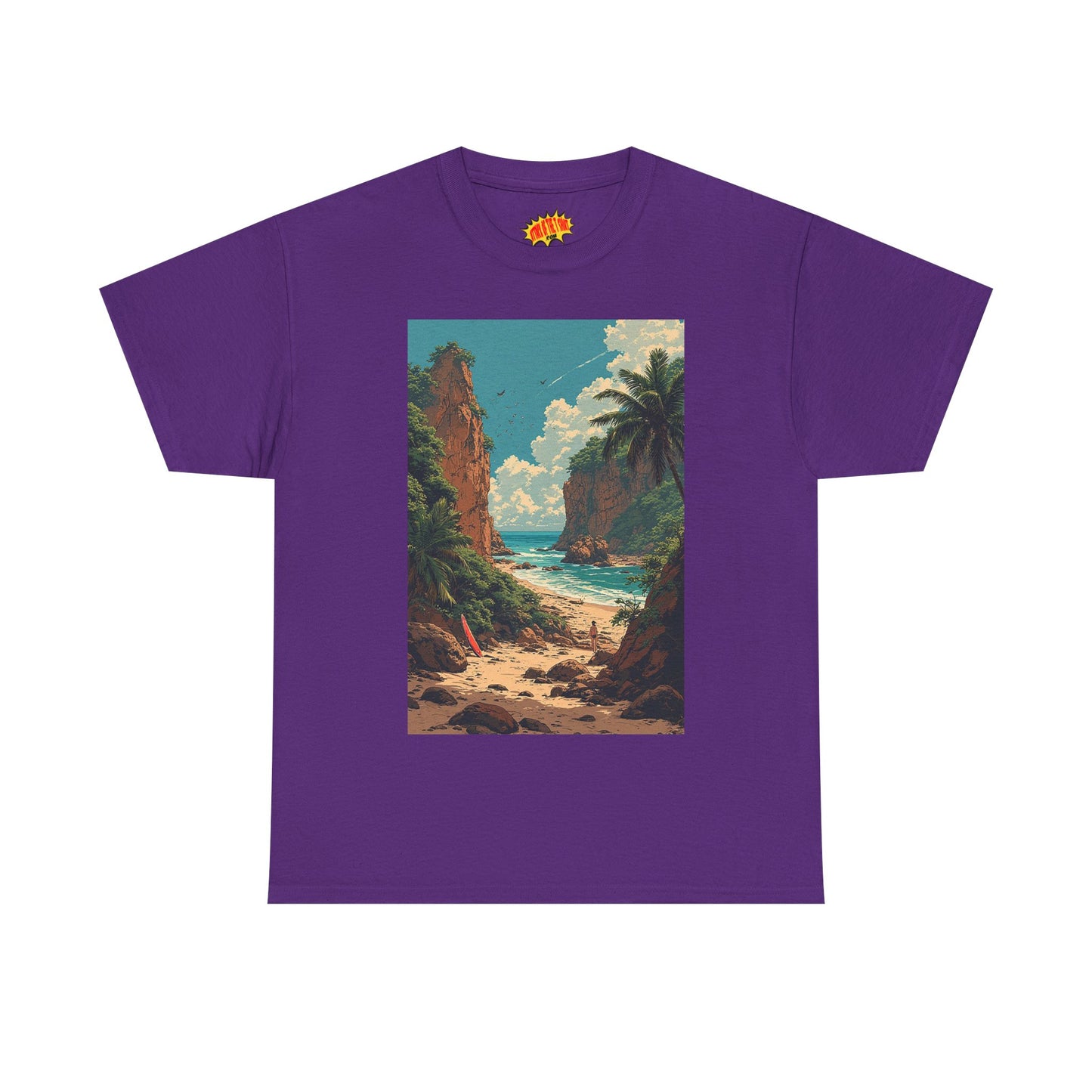 Modern Style Tropical Cliffs Scene T-Shirt *Multiple Colors*