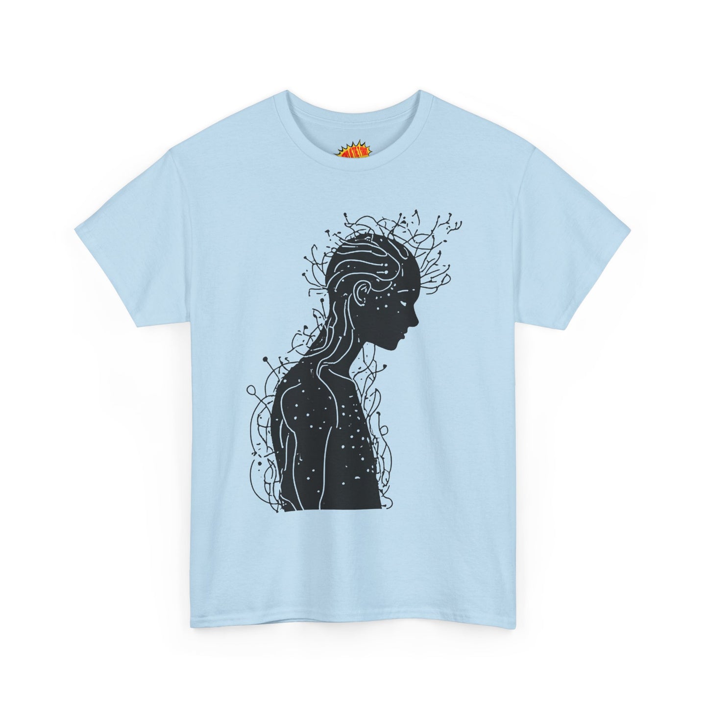 Human Silhouette Line Drawing Graphic Art Tee Shirt *Multiple Colors*