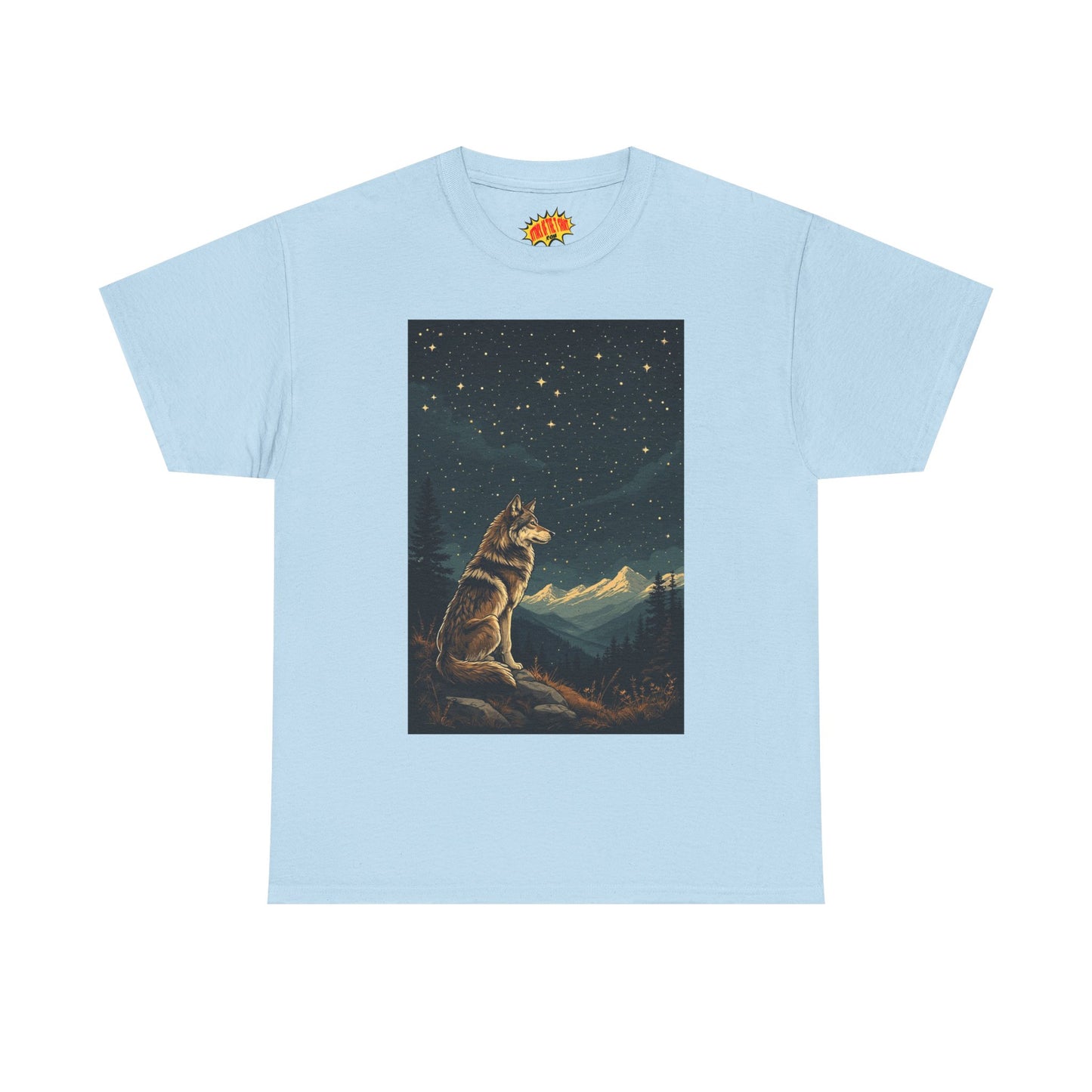 Mountain Wolf with Starry Night T-Shirt *Multiple Colors*