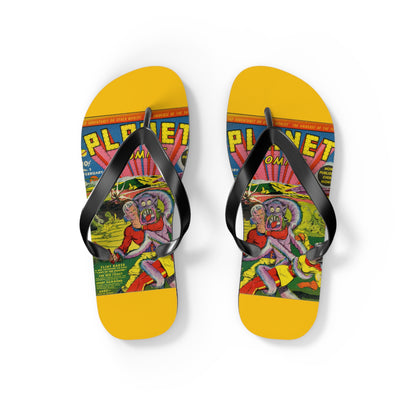 Planet Comics #2 Flip Flops Yellow *Multiple Sizes Available*