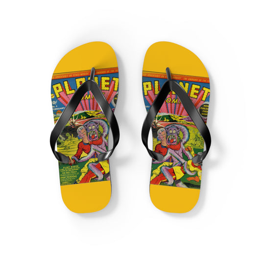 Planet Comics #2 Flip Flops Yellow *Multiple Sizes Available*