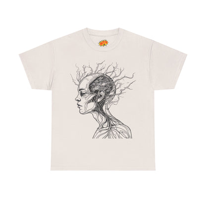 Anatomy Line Drawing Face Graphic Art Tee Shirt