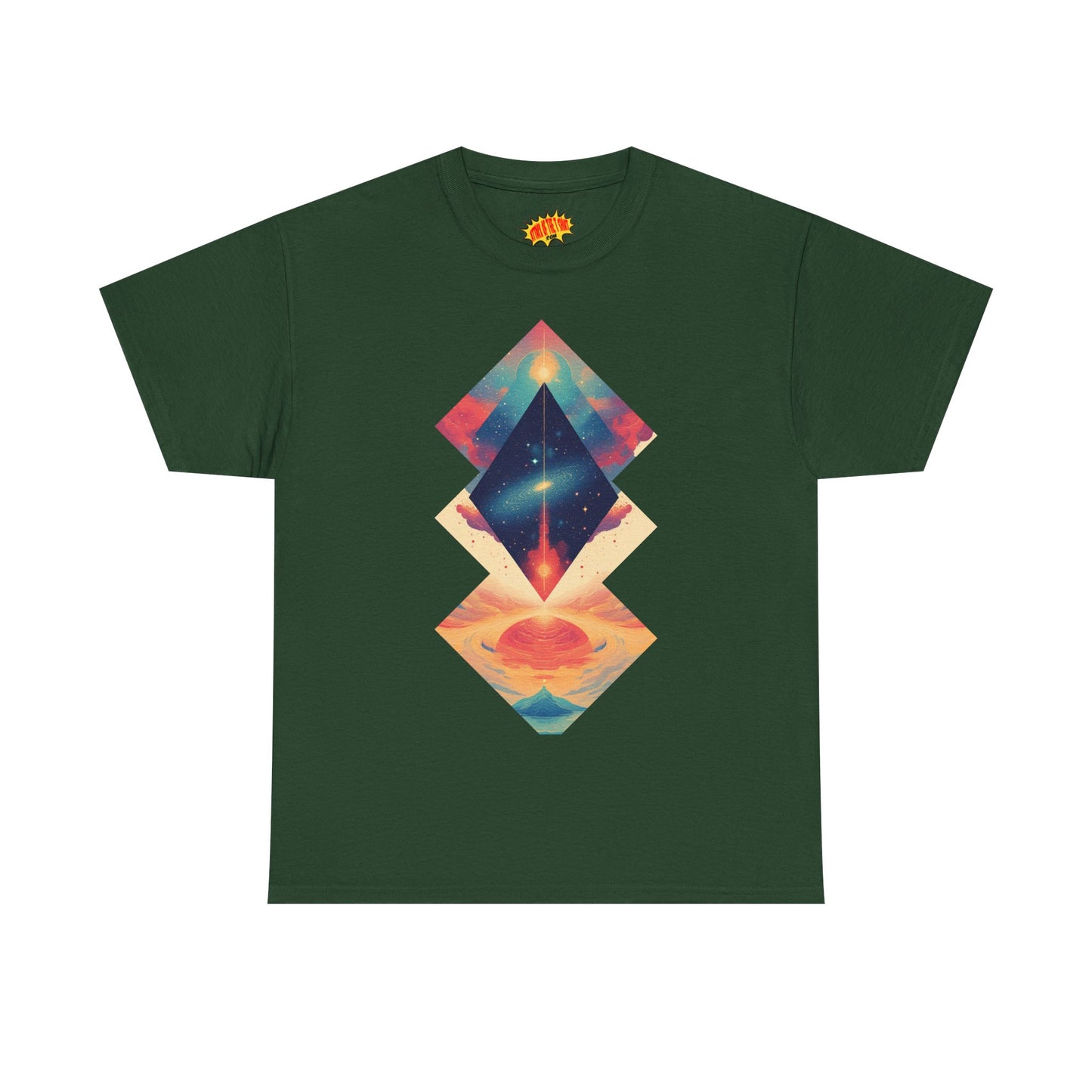 Geometric Shape Galaxy Graphic Space Art Tee Shirt *Multiple Colors*