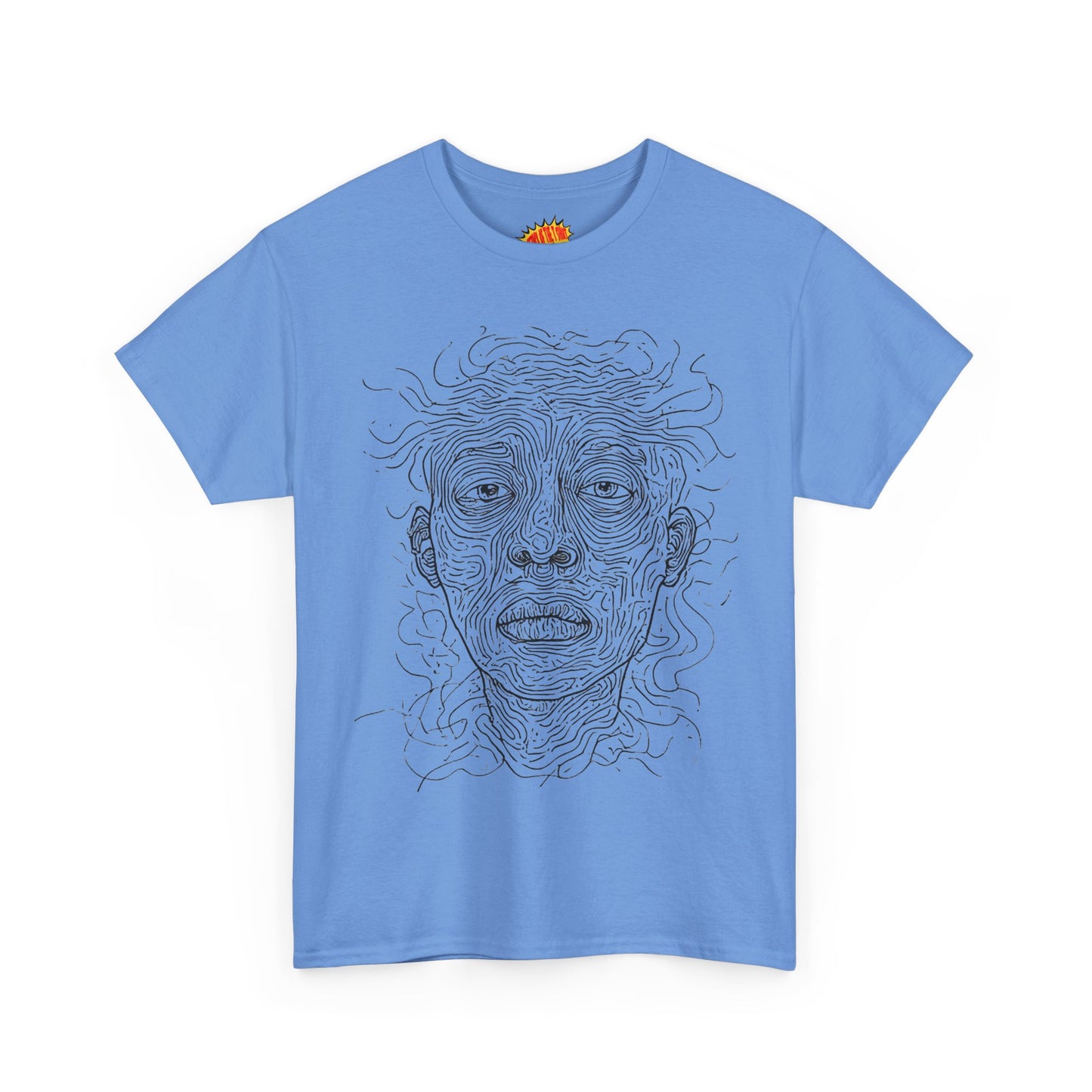 Graphic Line Art Portrait Tee Shirt *Multiple Colors*