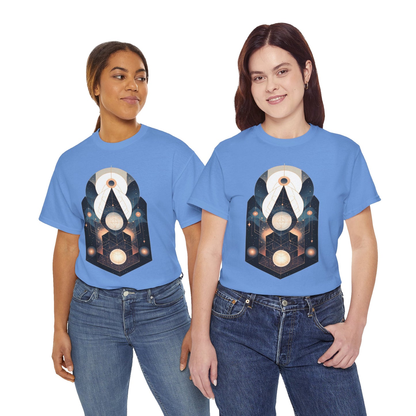 Geometric Space Art Pattern Graphic Tee Shirt *Multiple Colors*