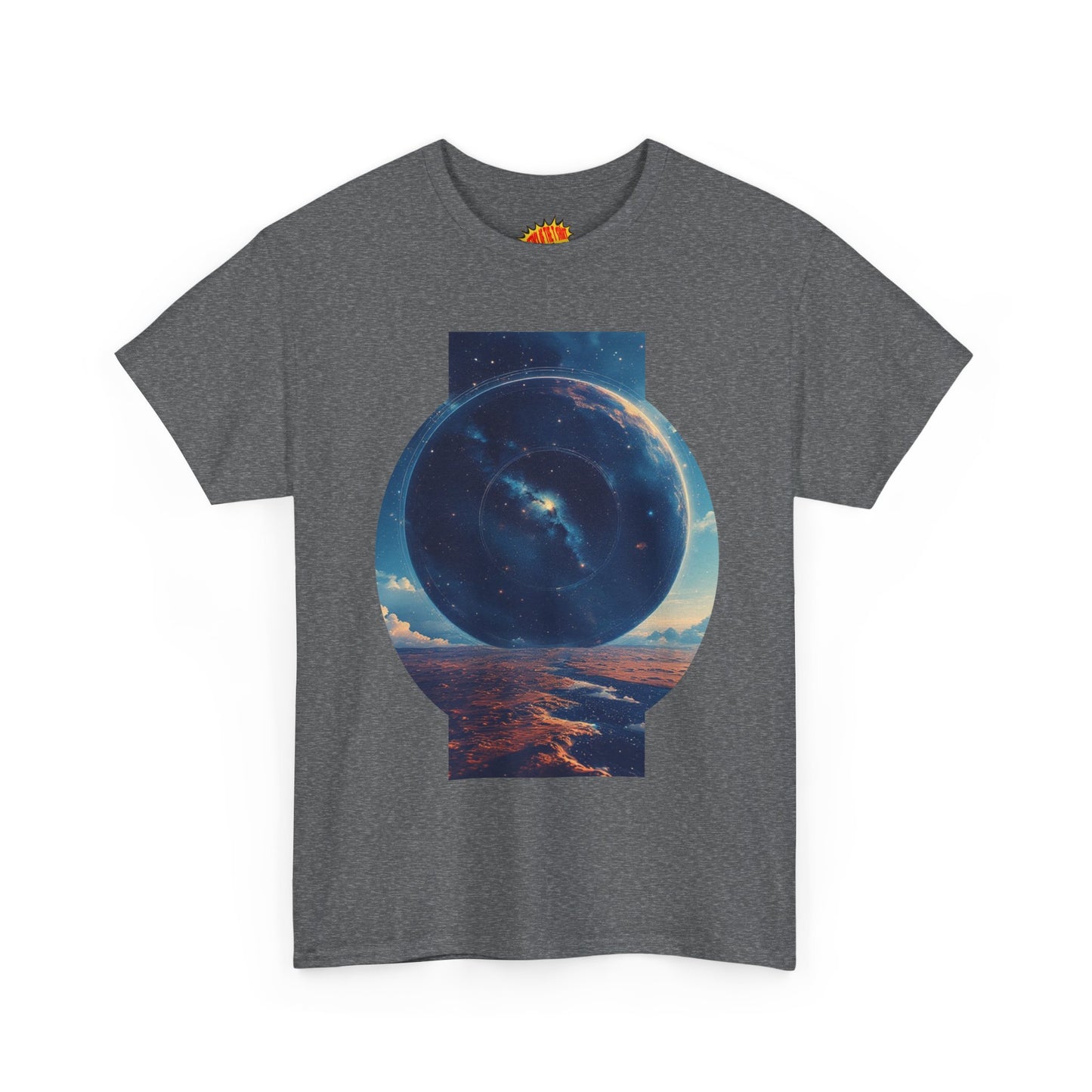 Round Galaxy Space Graphic Art Tee Shirt *Multiple Colors*