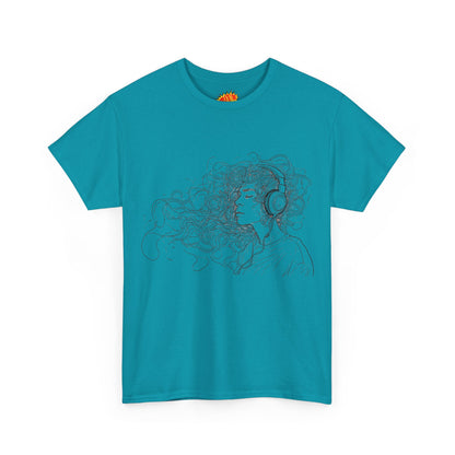 Line Drawing Portrait Graphic Musical Art Tee Shirt