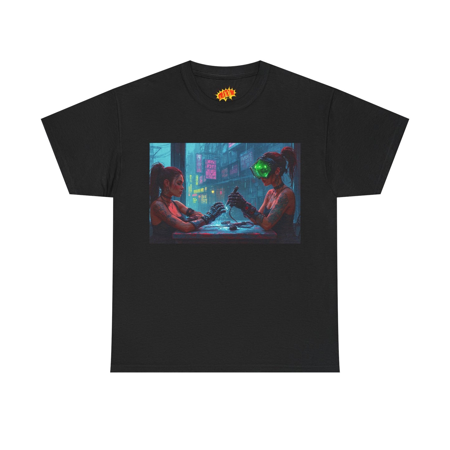 Cyberpunk Nail Salon Scene T-Shirt *Multiple Colors*