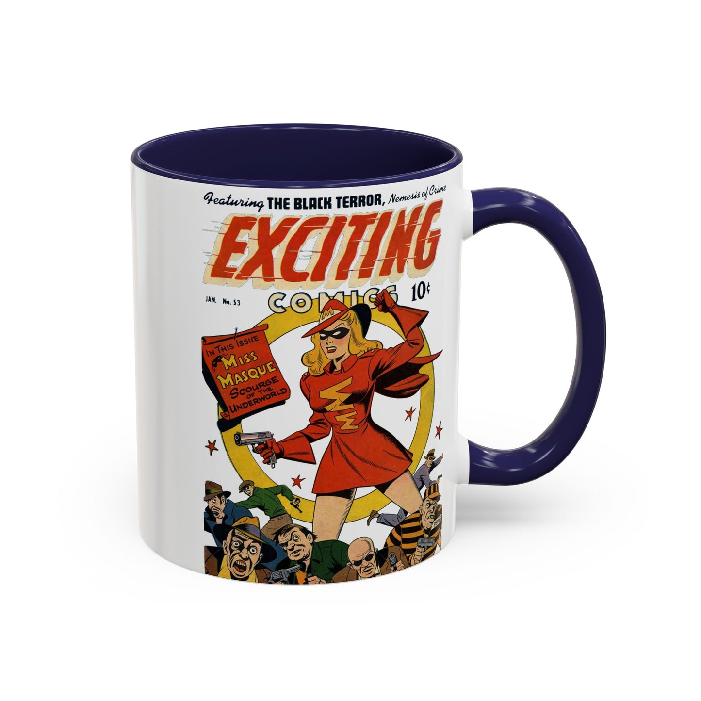 Exciting Comics #53 feat. Miss Masque Coffee Mug, - 11oz