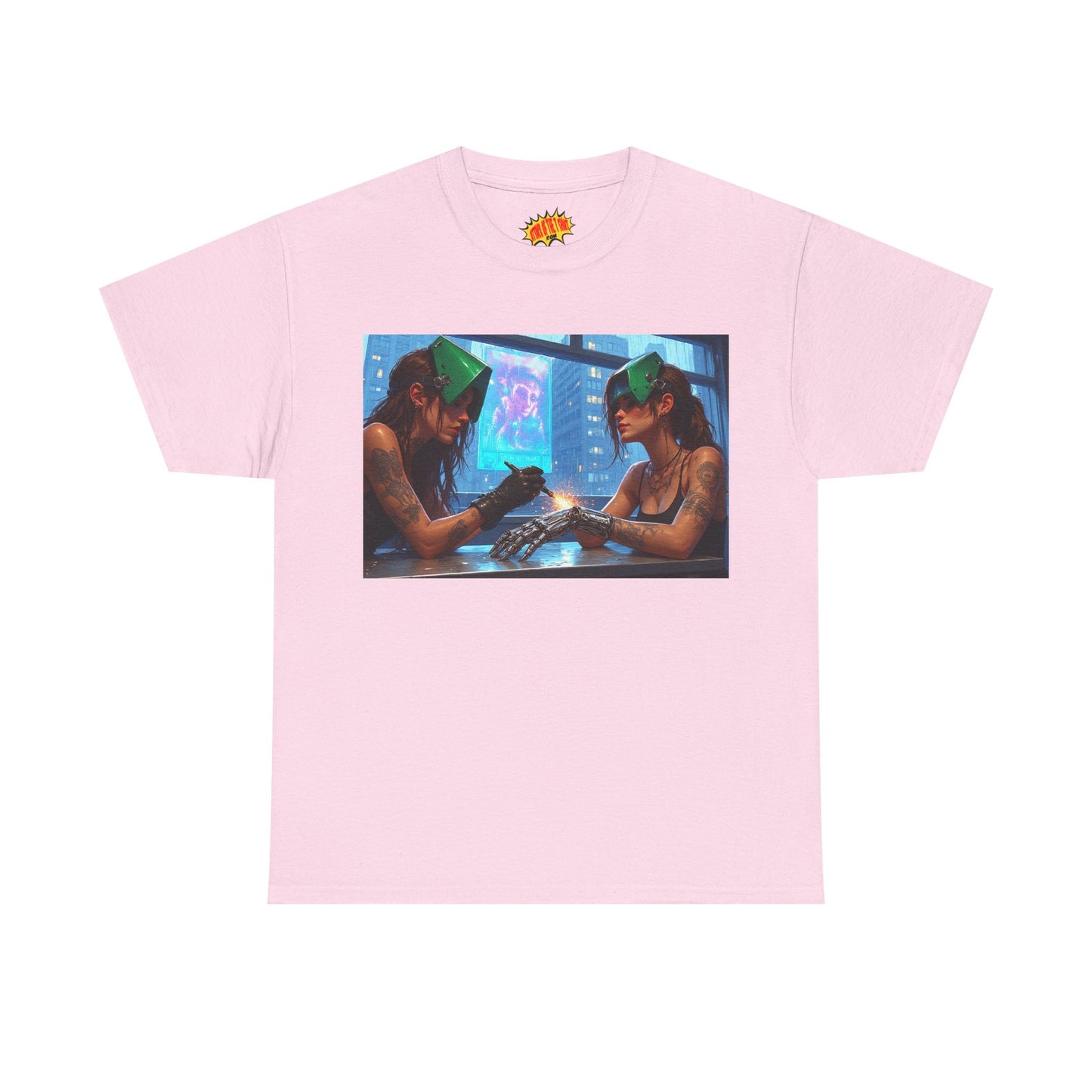 Cyberpunk Robot Hand Repair Scene T-Shirt *Multiple Colors*
