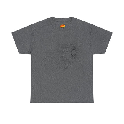 Line Drawing Portrait Graphic Musical Art Tee Shirt