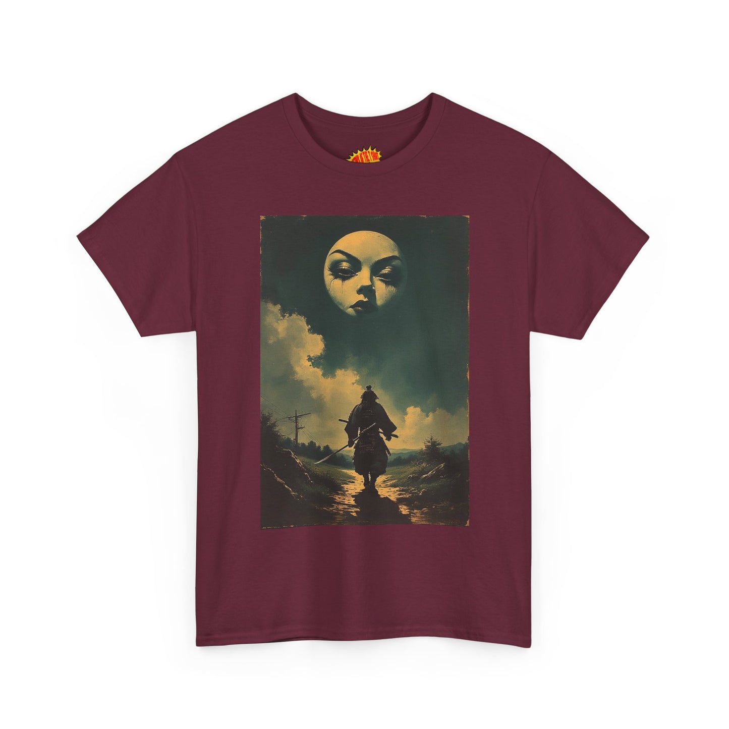 Walking Samurai w/Full Moon Face T-Shirt *Multiple Colors*