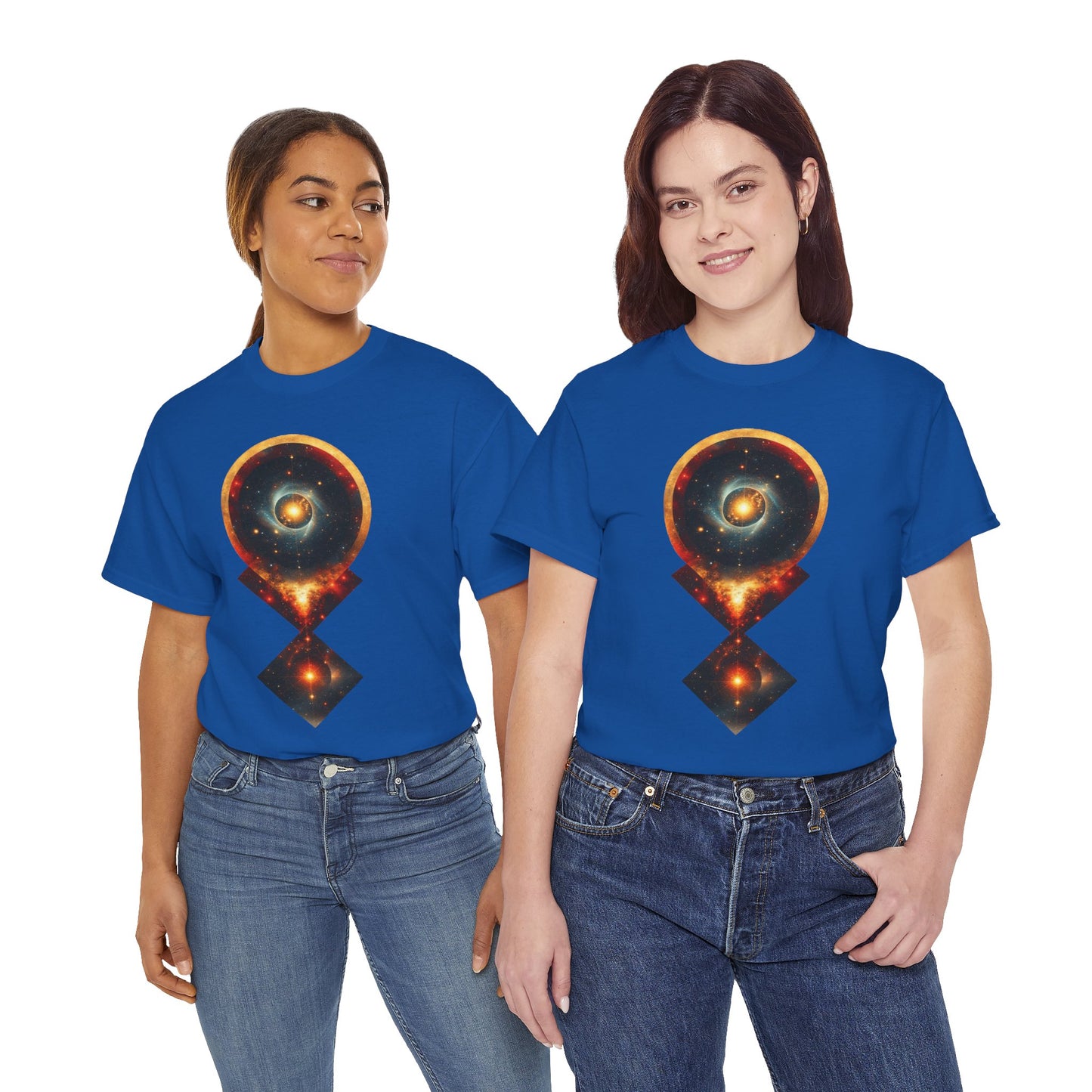 Geometric Space Nebula Graphic Art Tee Shirt *Multiple Colors*