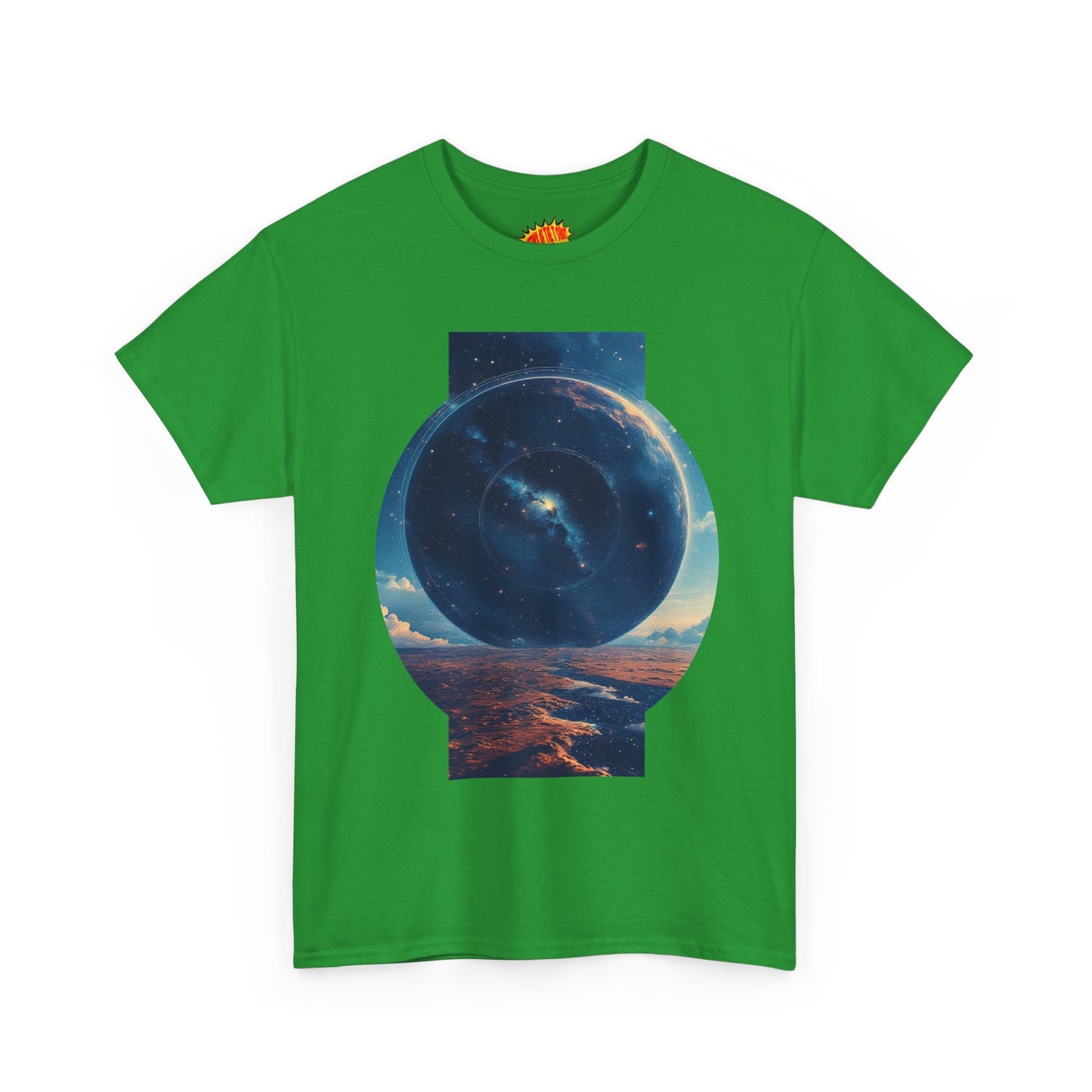 Round Galaxy Space Graphic Art Tee Shirt *Multiple Colors*